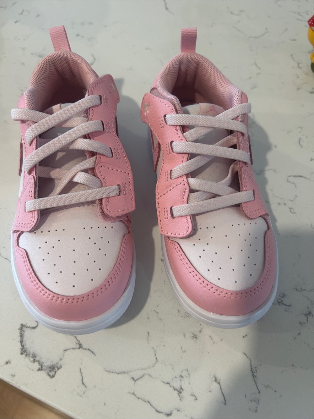 Jordan Kids Pink and White Sneakers